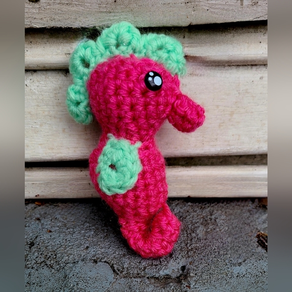 AmigurumiMika Other - Handmade Mini Seahorse Plush